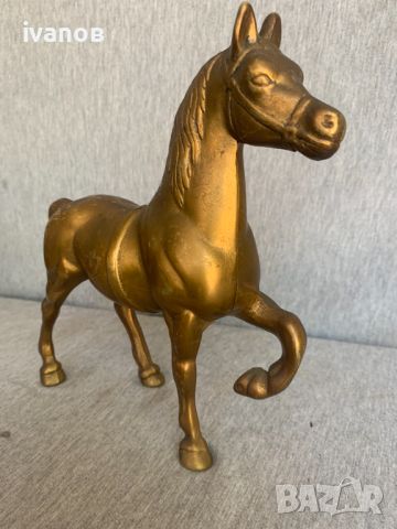 месингова статуетка на кон , снимка 7 - Статуетки - 45700068
