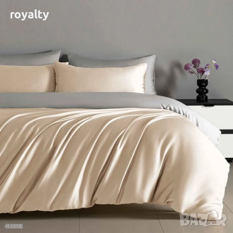 Луксозен комплект от висококачествен памучен сатен, снимка 3 - Спално бельо - 52182706