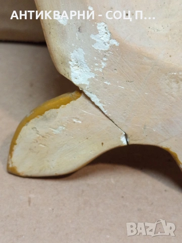 Стара Гипсова Фигура Лице На Жена С Цветна Забрадка. НОМЕР 1667., снимка 7 - Антикварни и старинни предмети - 53759414