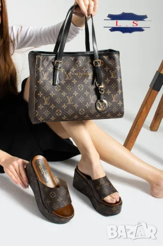 дамски чанта и чехли louis vuitton , снимка 4 - Чанти - 46911781