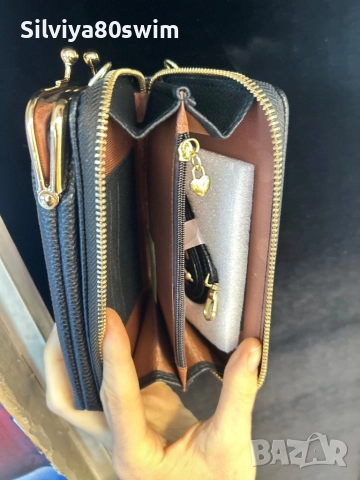 Дамски портфейл+чанта в едно +подарък ароматна свещ, снимка 5 - Портфейли, портмонета - 52329431