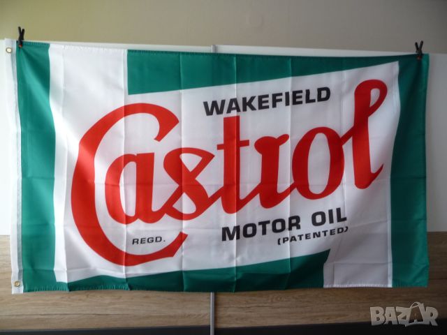 Castrol motor oil знаме бира реклама масло за двигатели кола бензин дизел, снимка 1 - Рекламни табели - 45417120