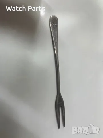 Сребърна виличка и лъжичка, снимка 4 - Антикварни и старинни предмети - 49892311