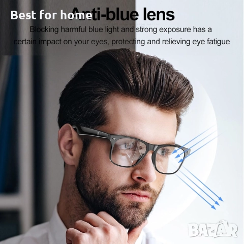  Умни очила W100 с блокиране на синята светлина, аудио разговори, превод в реално време., снимка 8 - Друга електроника - 52444272