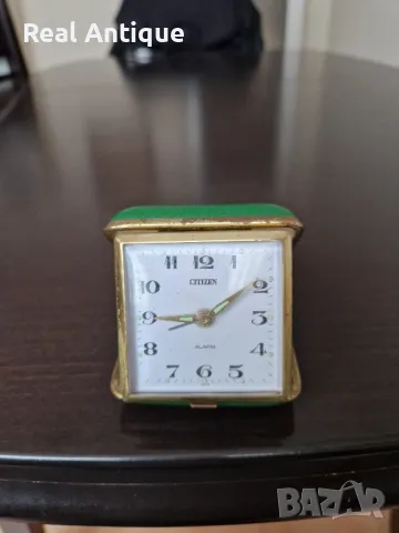 Рядък антикварен колекционерски японски туристически будилник CITIZEN , снимка 1