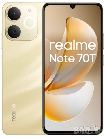 Смартфон Realme Note 70T  128/4 Beach Gold + преносима батерия