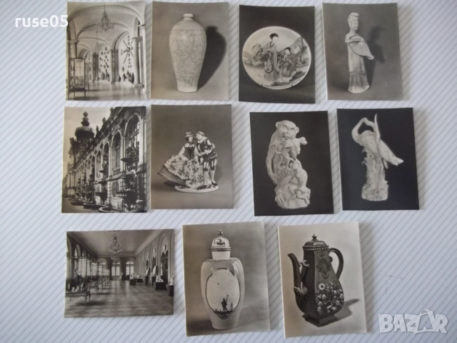 Комплект 11 бр. картички на порцелан от Дрезден