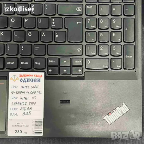Лаптоп LENOVO THINKPAD T540P - 15,6 Инча, снимка 3 - Лаптопи за дома - 50160230