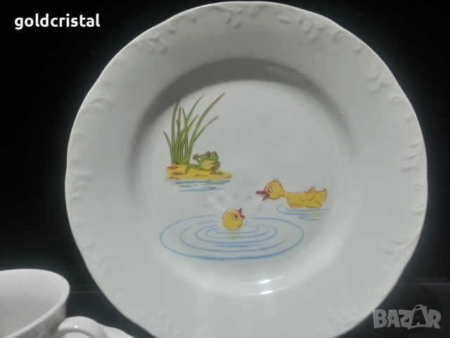 Стар български порцелан детски комплект , снимка 6 - Антикварни и старинни предмети - 19013515