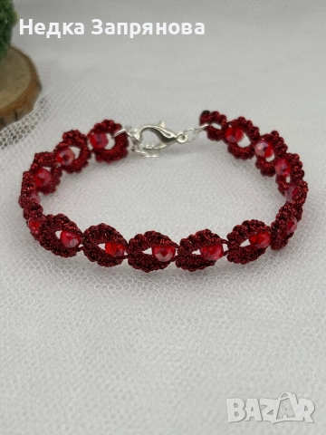 Гривна Стил Ръчно изработена Естествени камъни или стъклени Изработка по поръчка , снимка 2 - Гривни - 52713646