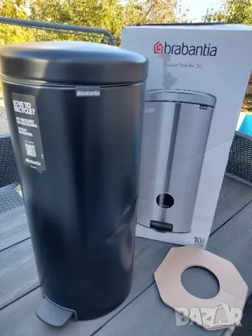  Продавам нов кош за боклук Brabantia New Icon 30 л, черен – с транспортен дефект, снимка 4 - Други - 47727202