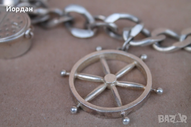 Дамска сребърна гривна , снимка 5 - Гривни - 54056532