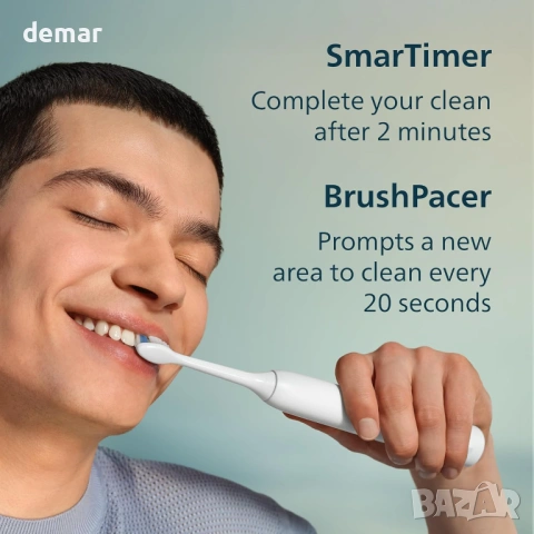 Електрическа четка за зъби Philips Sonicare серия 3000, бяла, HX4033/21, снимка 7 - Други - 53706661