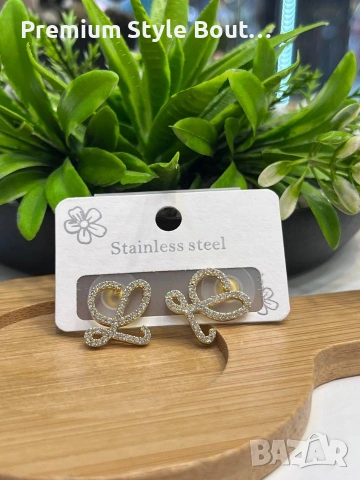 Обеци от висококачествена стомана chanel loewe ysl saint laurent Louis Vuitton , снимка 6 - Обеци - 54017746