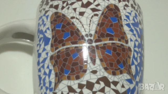 Чаша с мозайка с пеперуда и гущер, снимка 11 - Чаши - 51139852