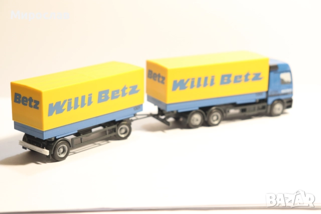 HERPA H0 1/87 MERCEDES BENZ ACTROS WILLI BETZ КАМИОН МОДЕЛ, снимка 9 - Колекции - 51745986