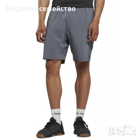 Мъжки къси панталони reebok workout ready woven shorts grey   l, снимка 2 - Други - 46709249