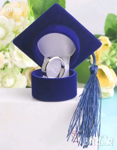 Тога шапка кутийка кутия за бижу колие пръстен обеци подарък абитуриент завършване дипломиране, снимка 6 - Други - 46059996