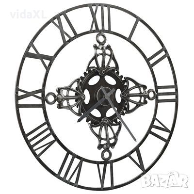 321457 vidaXL Wall Clock Silver 78 cm Metal（SKU:321457, снимка 1 - Лампи за стена - 46331984