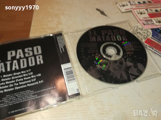 EL PASO MATADOR-CD ВНОС GERMANY 0707241215, снимка 9 - CD дискове - 46499666