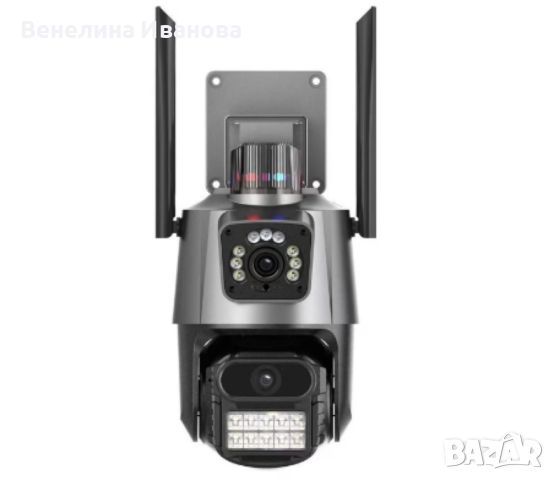 6 Mpx. Двойна вътрешна/външна WIFI камера за наблюдение, снимка 2 - Камери - 46217318