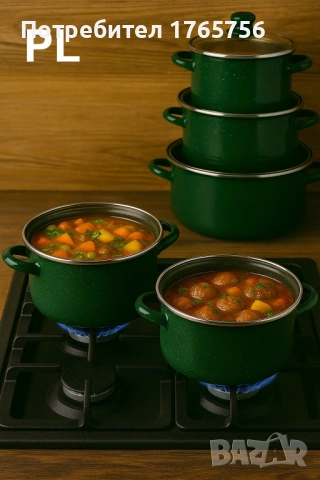 комплект от 5 броя тенджери, снимка 2 - Прибори за хранене, готвене и сервиране - 53033991