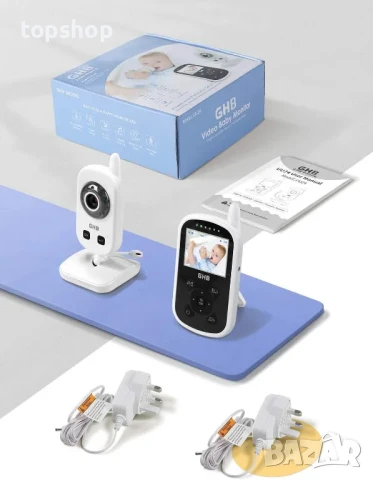 НОВ Бебефон с видео камера GHB UU24, неразопакован, перфектна кутия - само за подарък, снимка 7 - Бебефони - 50525270