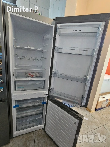 Хладилник с фризер Sharp SJ-FBB04DTXLE, 268л, Инокс – КАТО НОВ, 1г. Гаранция!


