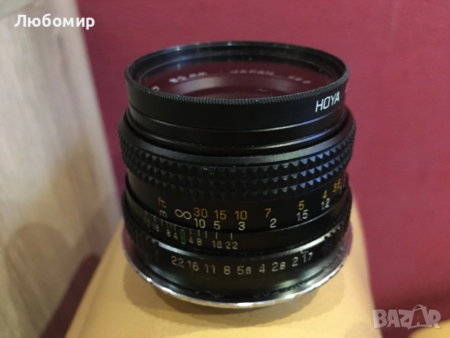 Обектив AUTO Chinon 50 mm - Японски, снимка 5 - Обективи и филтри - 52580626