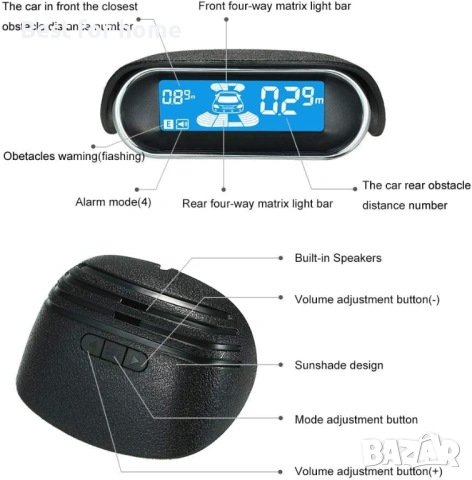 Двуядрен сензор за паркиране Sunwan N8P4L, снимка 2 - Друга електроника - 53062989