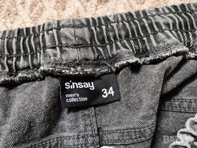 Сив, дънков джогър Sinsay, № 34 (L), снимка 5 - Дънки - 54025545