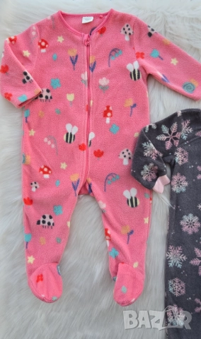 Поларени ромпъри Next и PL Baby 6-9 месеца, снимка 9 - Бебешки гащеризони - 51817259