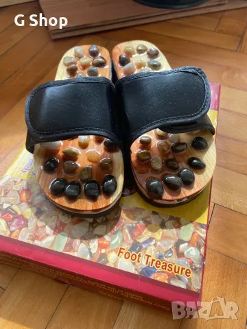 Масажни чехли подарък обувки с кристали камъни масажиращи екупунктура