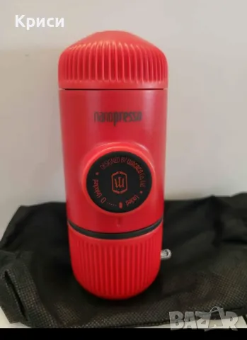 Преносима ръчна кафе машина Wacaco Nanopresso, Lava Red, снимка 1 - Кафемашини - 48433685