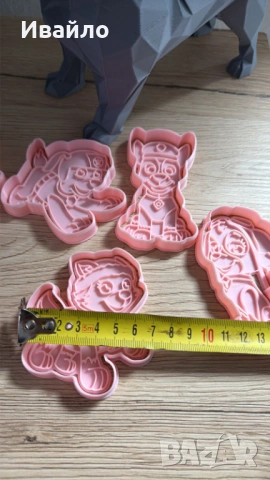 🐾 Комплект формички за сладки "Пес Патрул" (PAW Patrol) – 6 броя, снимка 6 - Форми - 54224818