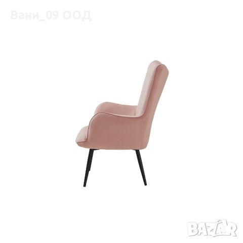 Релакс фотьойл с табуретка в розов цвят, снимка 3 - Дивани и мека мебел - 46425887