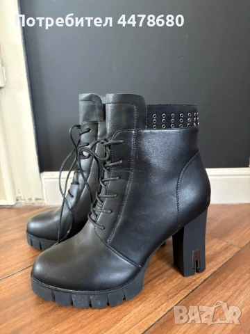 Дамски боти на ток – размер 40, снимка 2 - Дамски боти - 54246137
