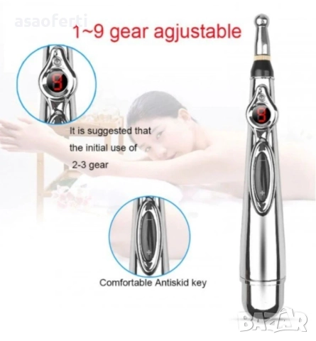 🖊️ Акупунктурна Масажна Писалка (Massager Pen) – Електростимулация, 9 Нива, снимка 2 - Масажори - 52552774