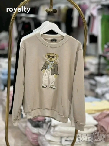 Дамска Блуза с Мече Различни Цветове , снимка 3 - Блузи с дълъг ръкав и пуловери - 52933929