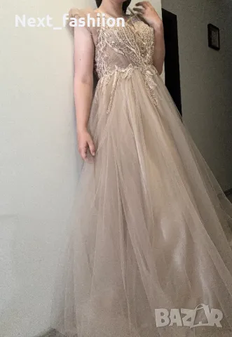 Официална дълга рокля тюл, снимка 4 - Рокли - 50019614