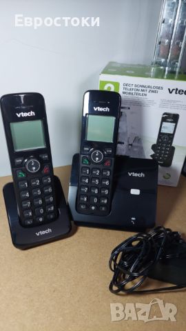 Безжичен телефон VTech CS2001 с 2 слушалки, режим ECO+, снимка 7 - Стационарни телефони и факсове - 45604449