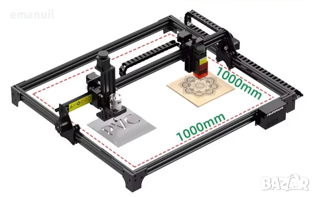 Машина конструкция с ЧИСТА работна площ 1/1м до 2/2.4м за CNC рутер фреза или лазер лазерно гравир, снимка 1 - Други машини и части - 44988905