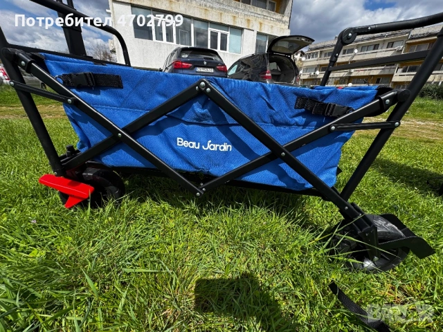 Beau Jardin Folding Garden Wagon Trolley 80kg Capacity Outdoor Camping Cart, снимка 7 - Други стоки за дома - 54168665
