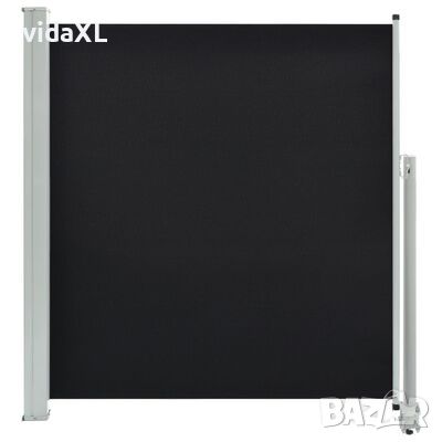 vidaXL Прибираща се странична тента, 140х300 см, черна（SKU:45190, снимка 1 - Градински мебели, декорация  - 46322629