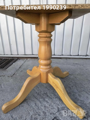 Кухненска маса разтегателна с диаметър 101 см. – масив, снимка 5 - Маси - 51537398