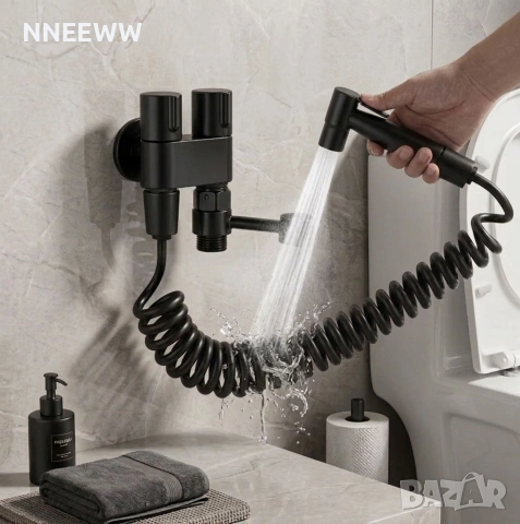 Смесител с Хигиенен Душ – Матово Черно