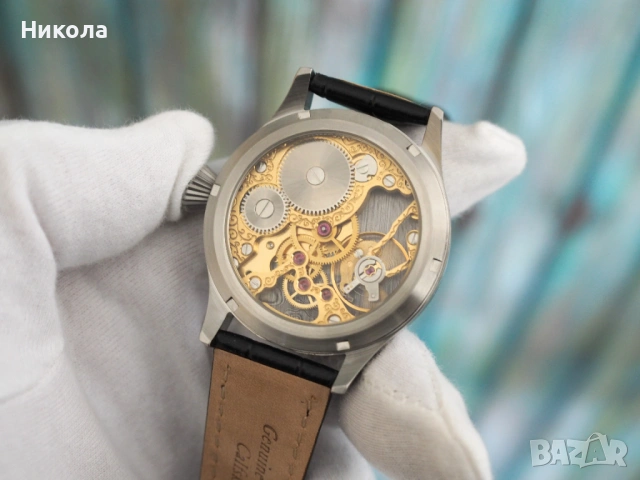 Ръчен часовник ЕТА 6498 с дамасков циферблат, снимка 2 - Мъжки - 54077286