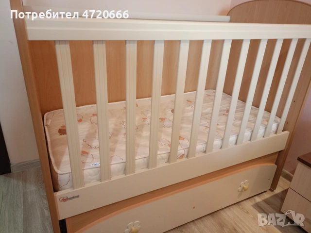 Детска кошара 70/140 с матрак, снимка 2 - Кошарки - 53242141