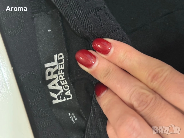 Дамски еластичен клин Karl Lagerfeld черен размер S, снимка 5 - Клинове - 52398342