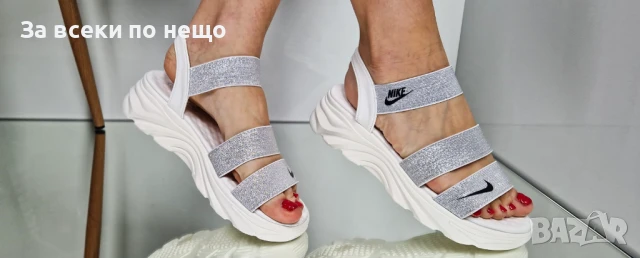 Nike Дамски Сиви Сандали Найк от 36 до 41 номер Код P811, снимка 4 - Сандали - 50829293